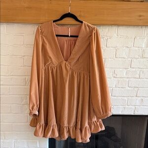Free People Rusty pink     Velvety dress